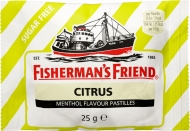 Fishermans Friend Citrus Sugar Free -makeispussi 25g, 24kpl