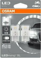 Osram LEDriving Standard SL 12V W21/5W polttimo 2/0,4W valkoinen BLI (pari)